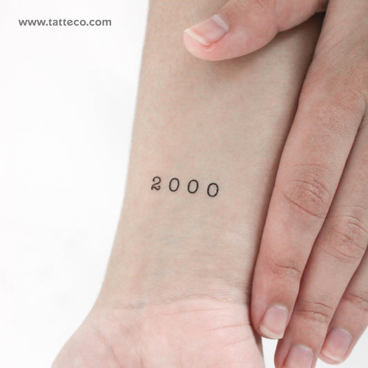 Tatuaje temporal del año 2000 - Juego de 3