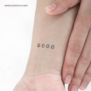 2000 Temporary Tattoo - Set of 3