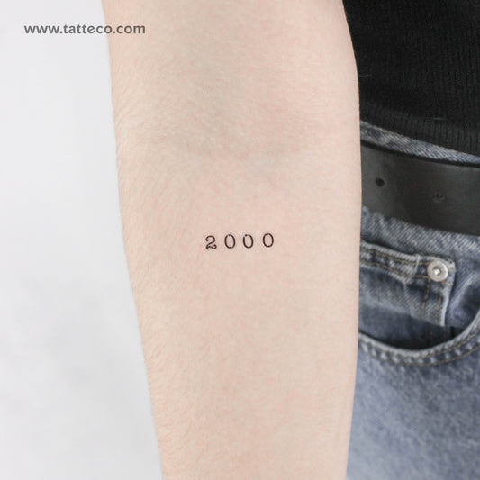 Tatuaje temporal del año 2000 - Juego de 3