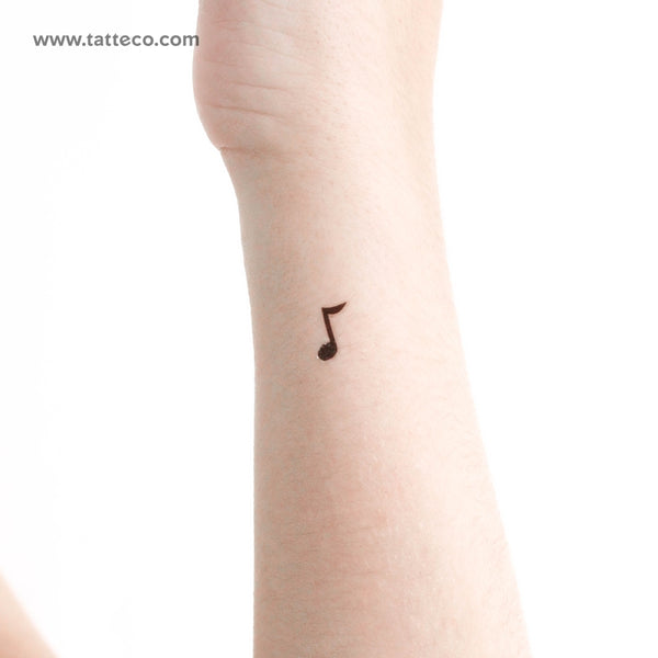 Small Music Note Temporary Tattoo - Set of 3
