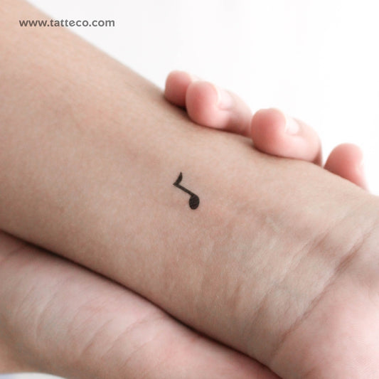 Tatuaje temporal de nota musical pequeña (juego de 3)