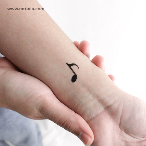 Music Note Temporary Tattoo - Set of 3