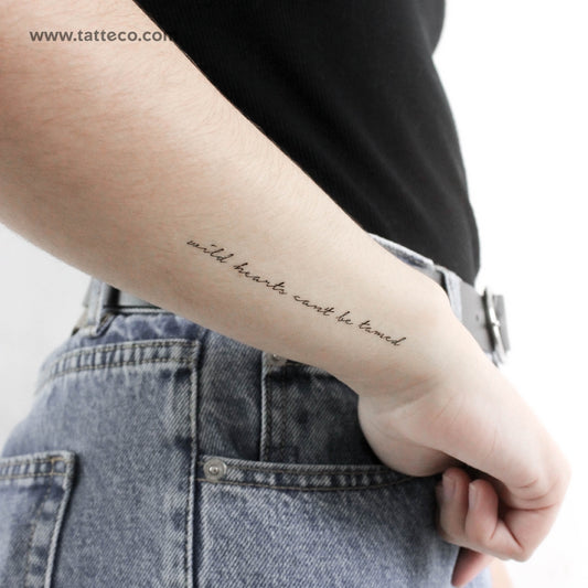 Wild Hearts Can't Be Tamed Temporary Tattoo - Set of 3