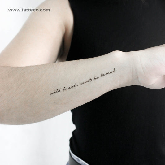 Wild Hearts Can't Be Tamed Temporary Tattoo - Set of 3
