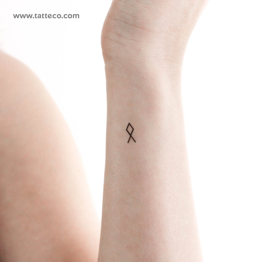 Odal Rune Temporary Tattoo - Set of 3
