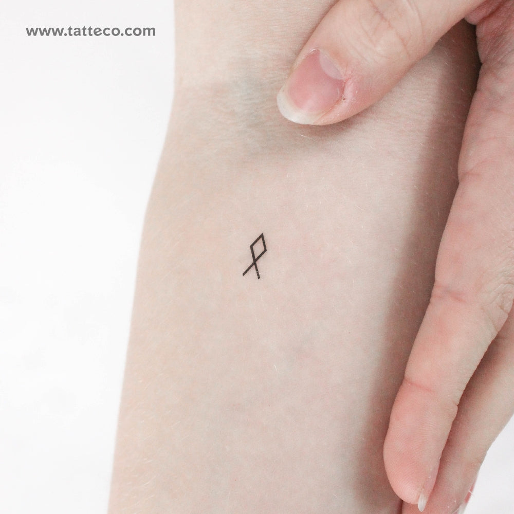Odal Rune Temporary Tattoo - Set of 3