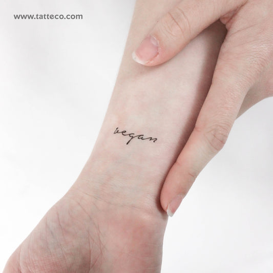 Tatuaje temporal "Vegano" - Juego de 3