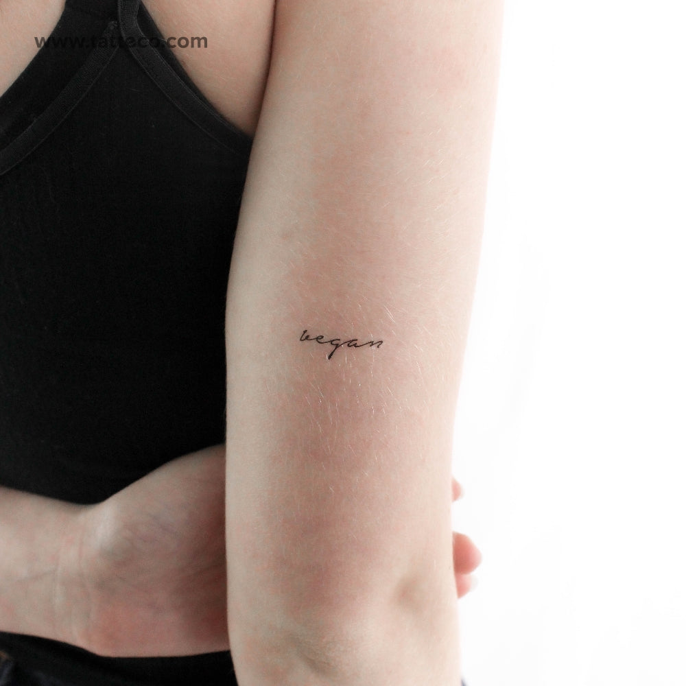 'Vegan' Temporary Tattoo - Set of 3