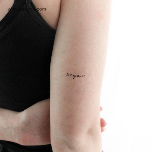 Tatuaje temporal "Vegano" - Juego de 3