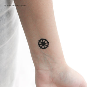 Dharma Wheel Temporary Tattoo - Set of 3