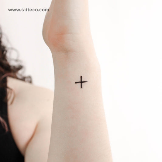 Plus Sign Temporary Tattoo - Set of 3