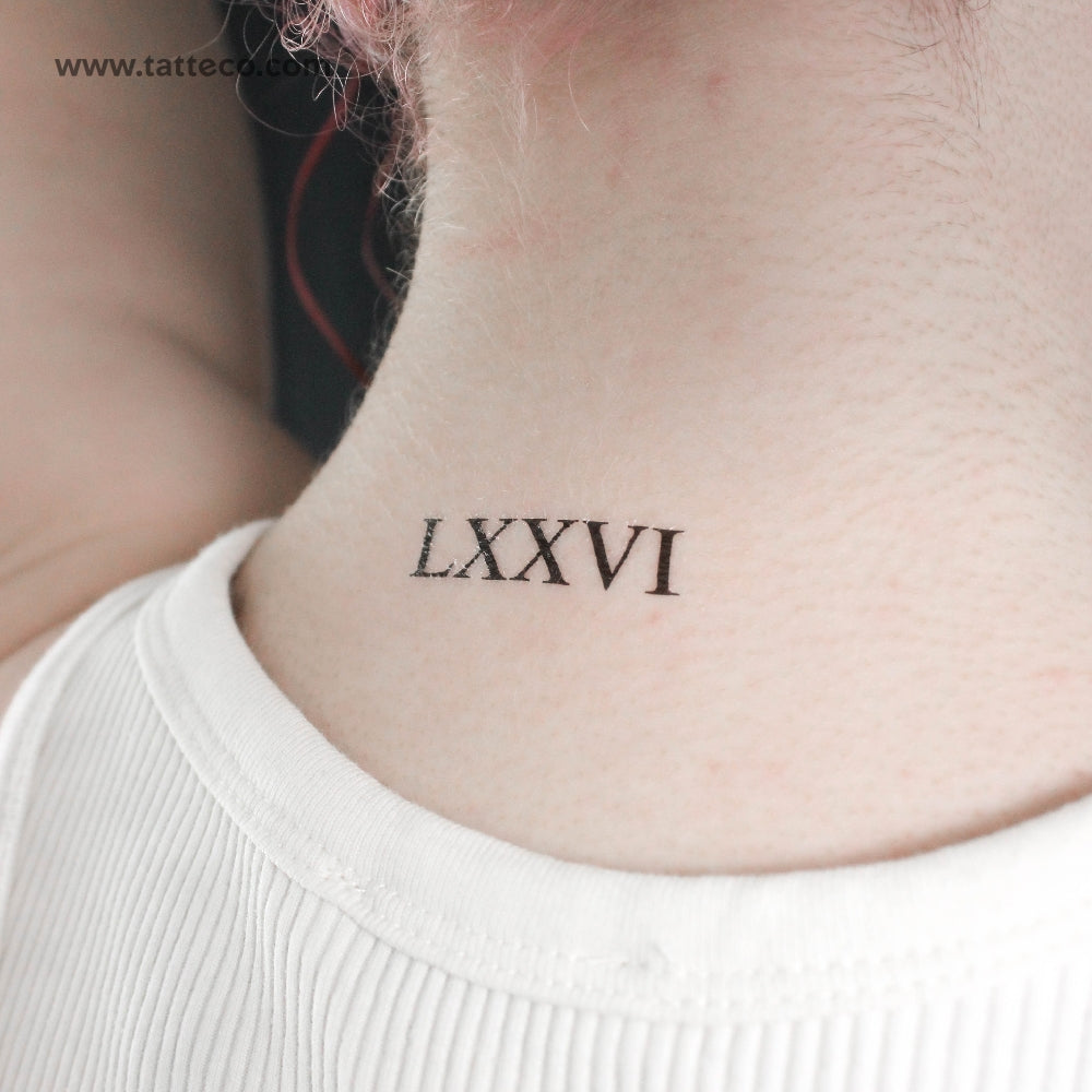 1986 in Roman Numerals Tattoo Meaning