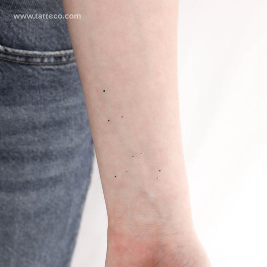 Minimalist Leo Constellation Temporary Tattoo - Set of 3