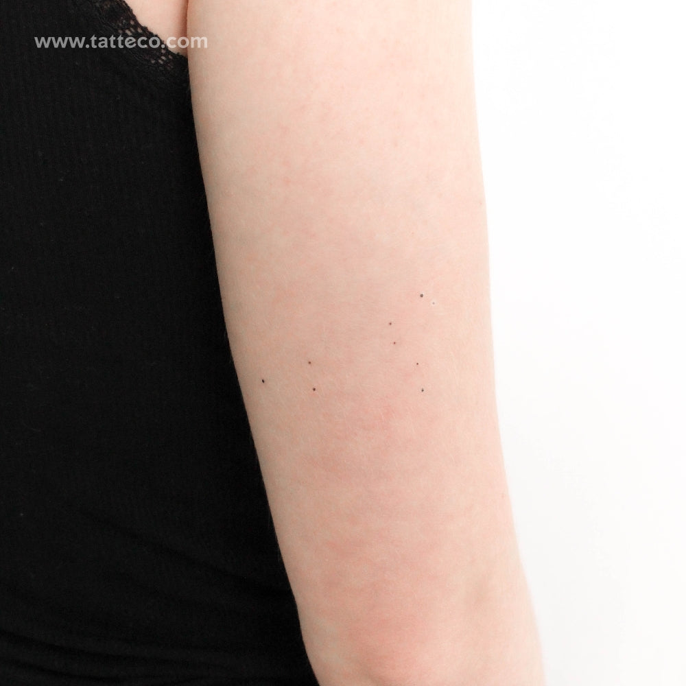 Minimalist Leo Constellation Temporary Tattoo - Set of 3