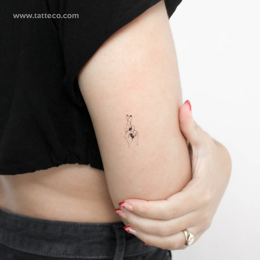 Fingers Crossed Temporary Tattoo - Set of 3