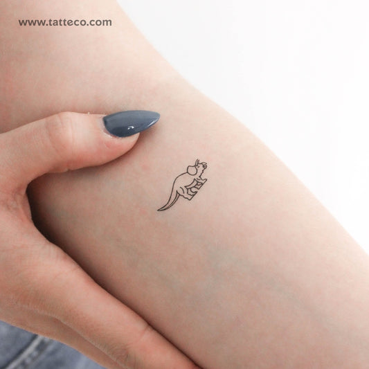 Triceratops Temporary Tattoo - Set of 3