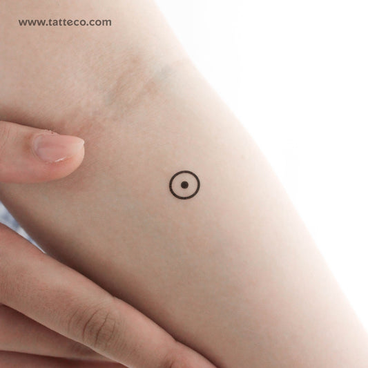 Solar Planet Symbol Temporary Tattoo - Set of 3