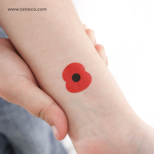 Remembrance Poppy Temporary Tattoo - Set of 3