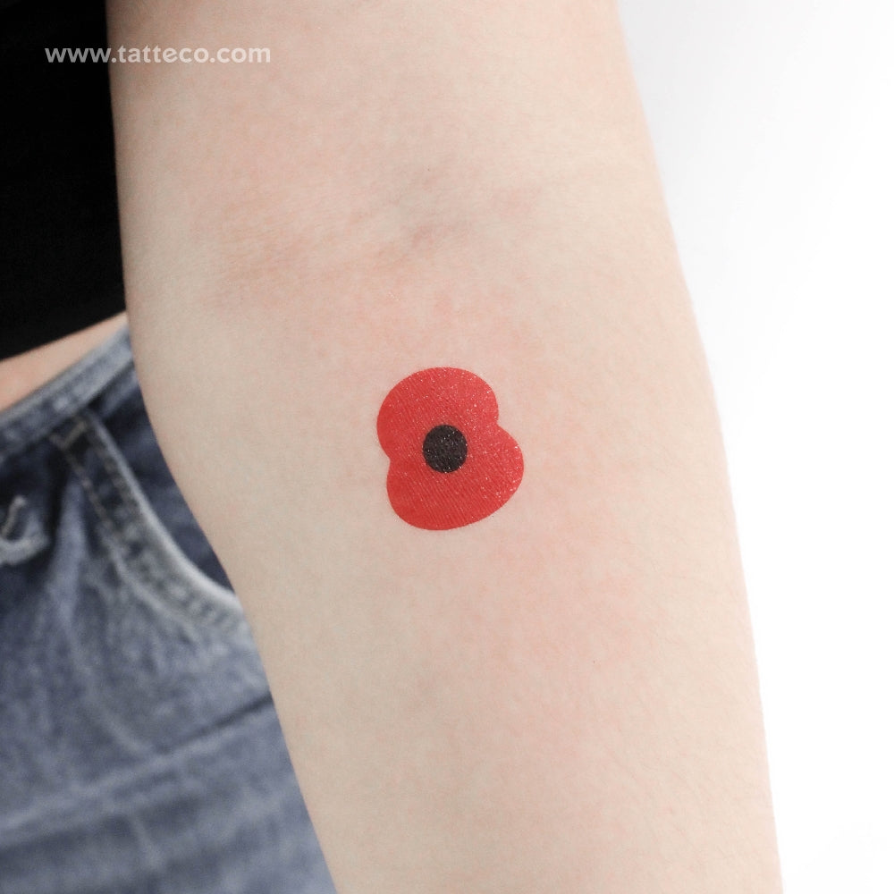 Remembrance Poppy Temporary Tattoo Set Of 3 Tatteco remembrance-poppy-temporary-tattoo-set-of-3-tatteco