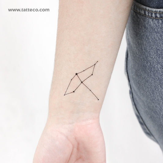 Tatuaje temporal de la constelación del Cisne - Juego de 3