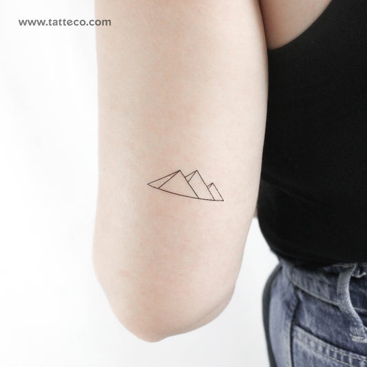 Tatuaje temporal de pirámides - Juego de 3