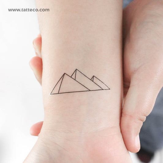 Tatuaje temporal de pirámides - Juego de 3