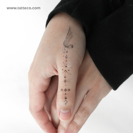 Tatuaje temporal de adorno para el pulgar - Juego de 3