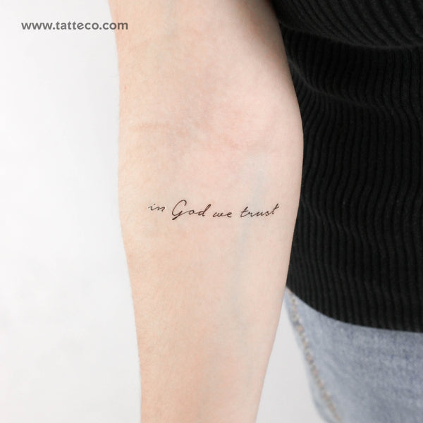 In God We Trust Temporary Tattoo - Set of 3