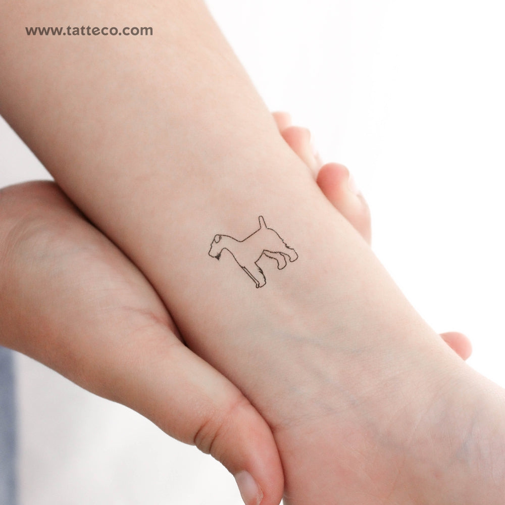 Tatuaje temporal de Fox Terrier - Juego de 3