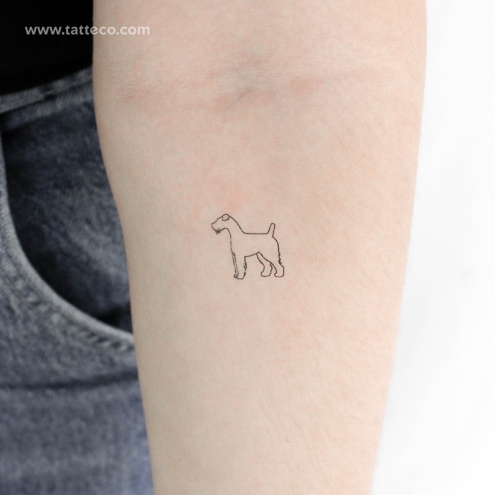 Tatuaje temporal de Fox Terrier - Juego de 3