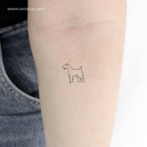 Fox Terrier Temporary Tattoo - Set of 3
