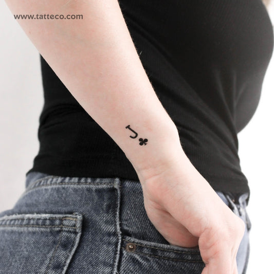 Jack Of Clubs Temporary Tattoo - Set of 3