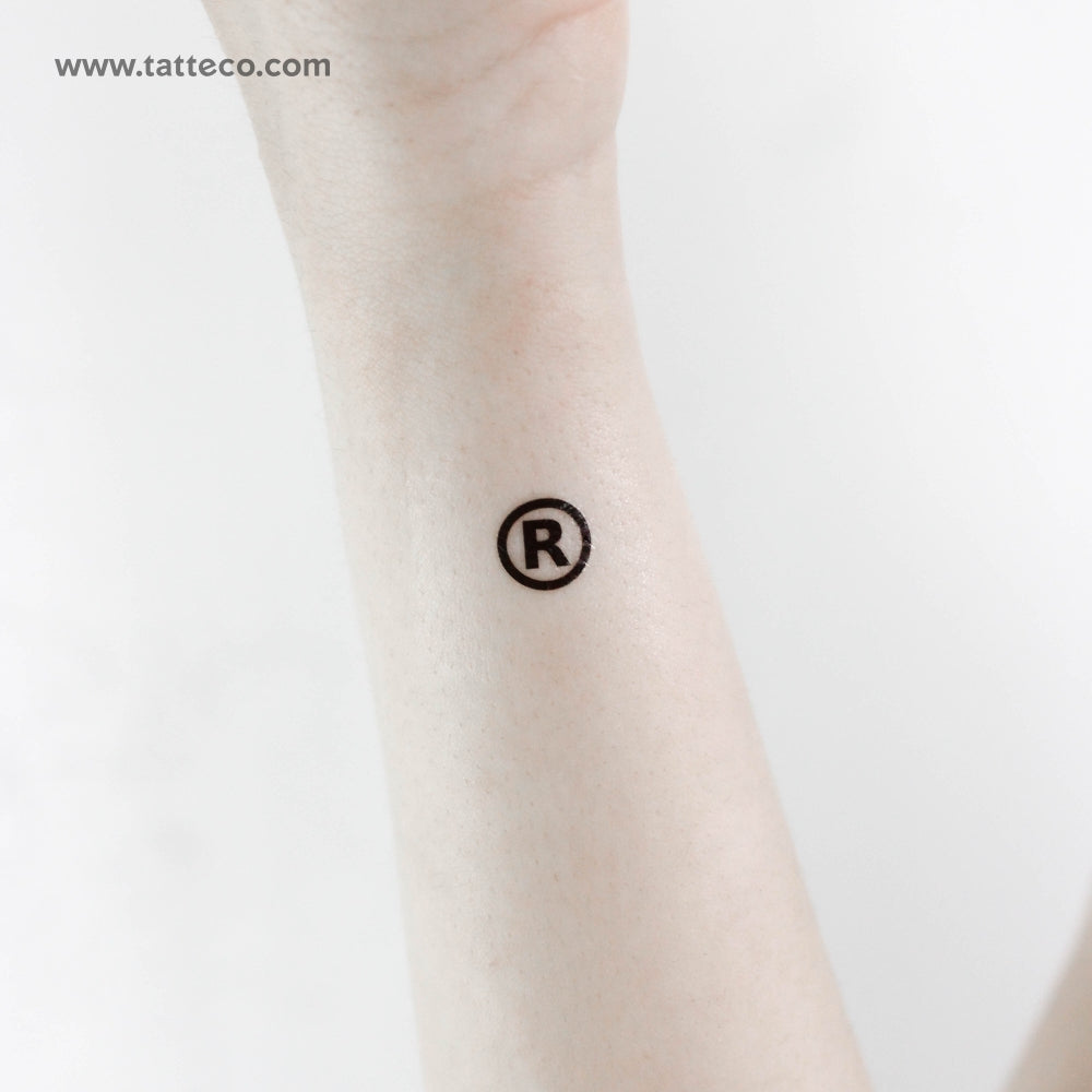 Registered Trademark Symbol Temporary Tattoo - Set of 3