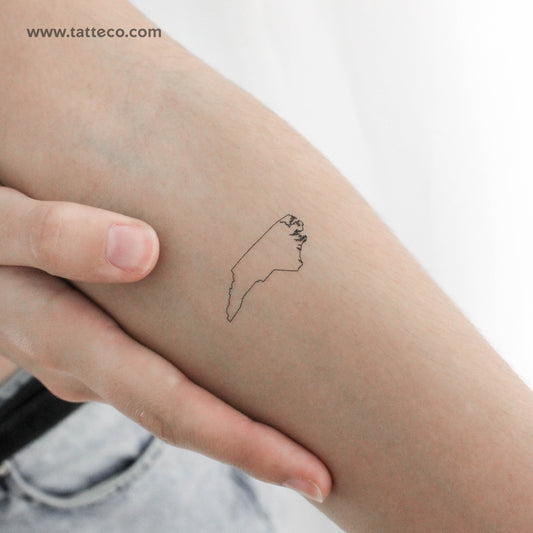 Tatuaje temporal del contorno del mapa de Carolina del Norte (juego de 3)