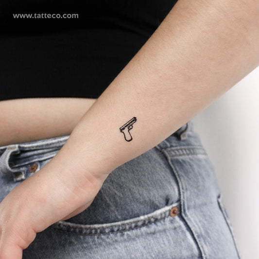 Tatuaje temporal de pistola Hailey - Juego de 3