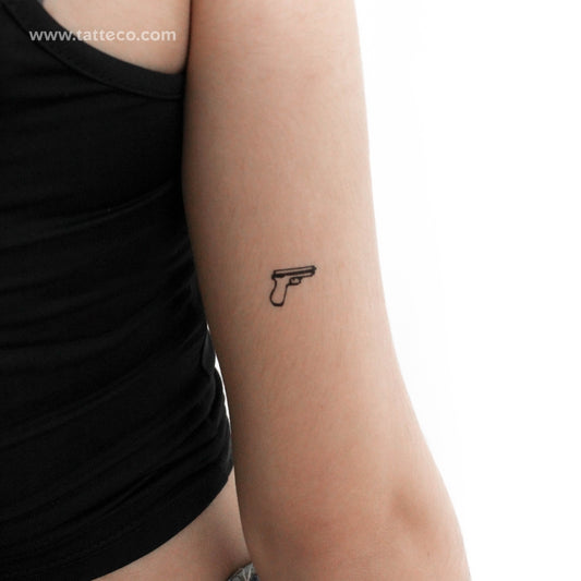 Tatuaje temporal de pistola Hailey - Juego de 3