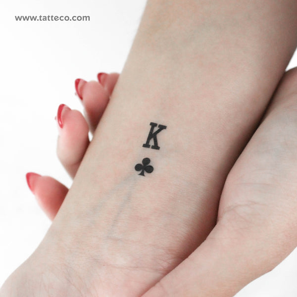 King Of Spades Temporary Tattoo - Set of 3