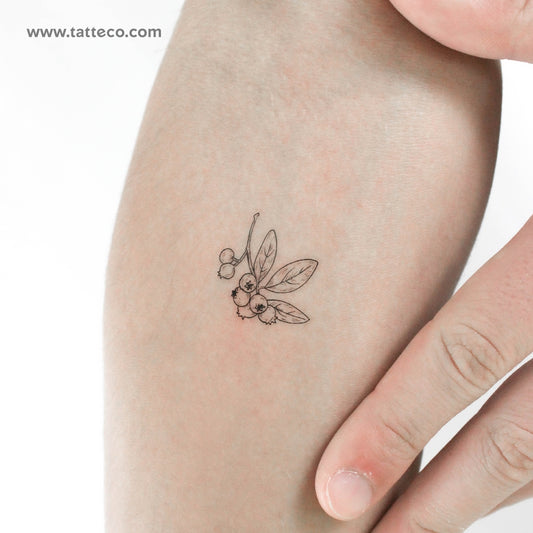 Tatuaje temporal de arándanos - Juego de 3