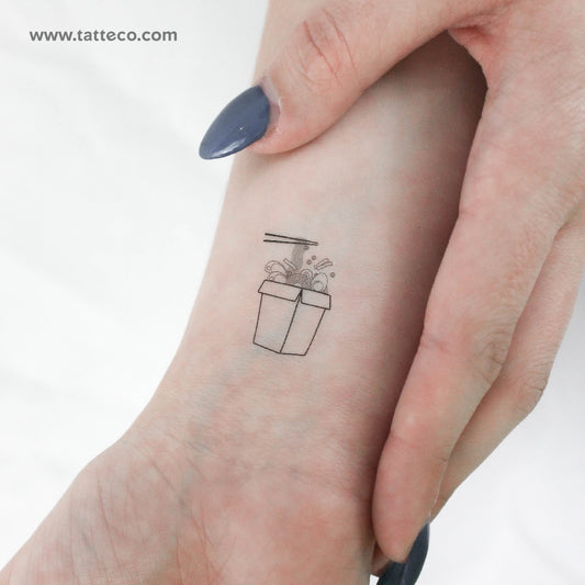 Tatuaje temporal de comida china para llevar (juego de 3)