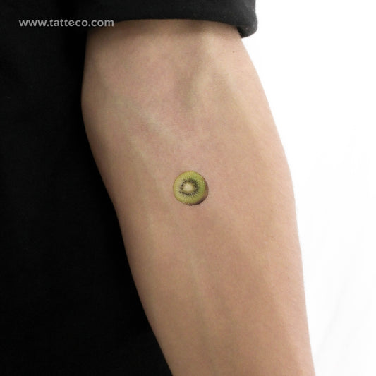 Tatuaje temporal de kiwi a color - Juego de 3