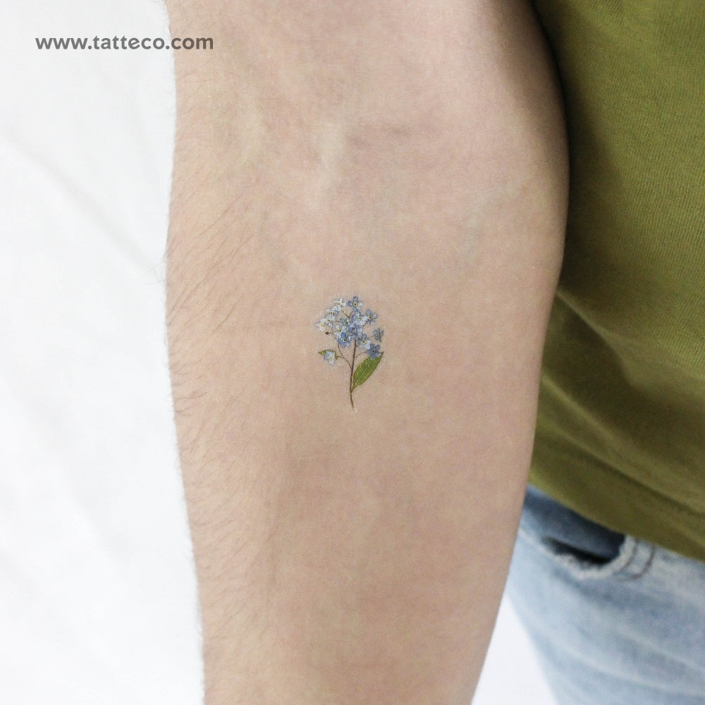 Small Forget-me-not Temporary Tattoo - Set of 3