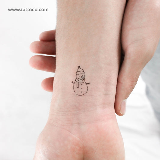 Snowman Temporary Tattoo - Set of 3