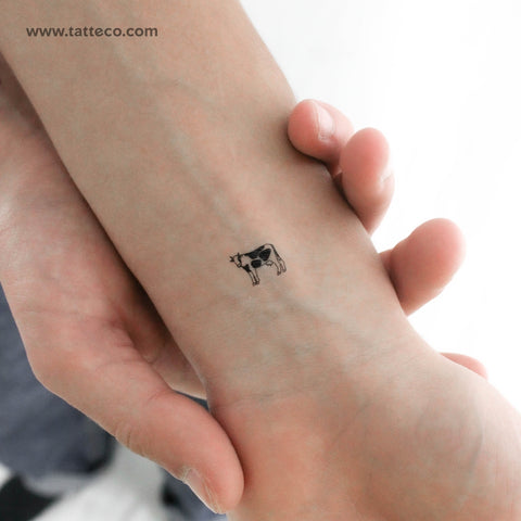 Tiny Cow Temporary Tattoo - Set of 3