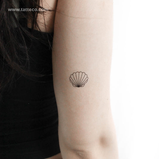 Scallop Shell Temporary Tattoo - Set of 3