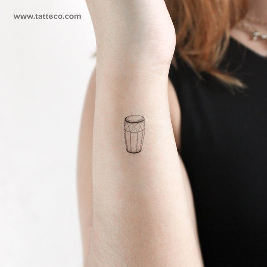 Bongo Drum Temporary Tattoo - Set of 3