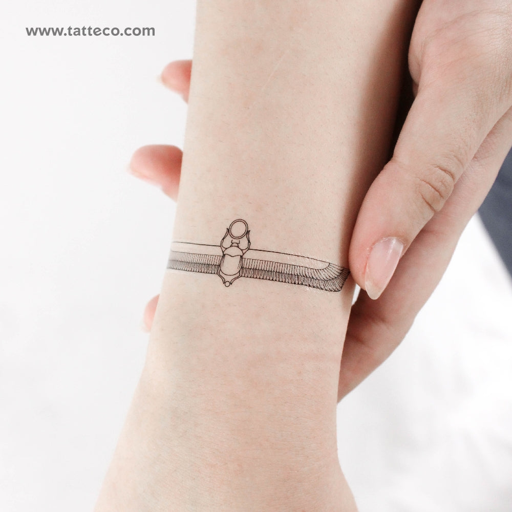 Tatuaje temporal de escarabajo - Juego de 3