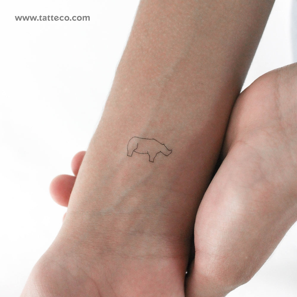 Rhino Temporary Tattoo - Set of 3