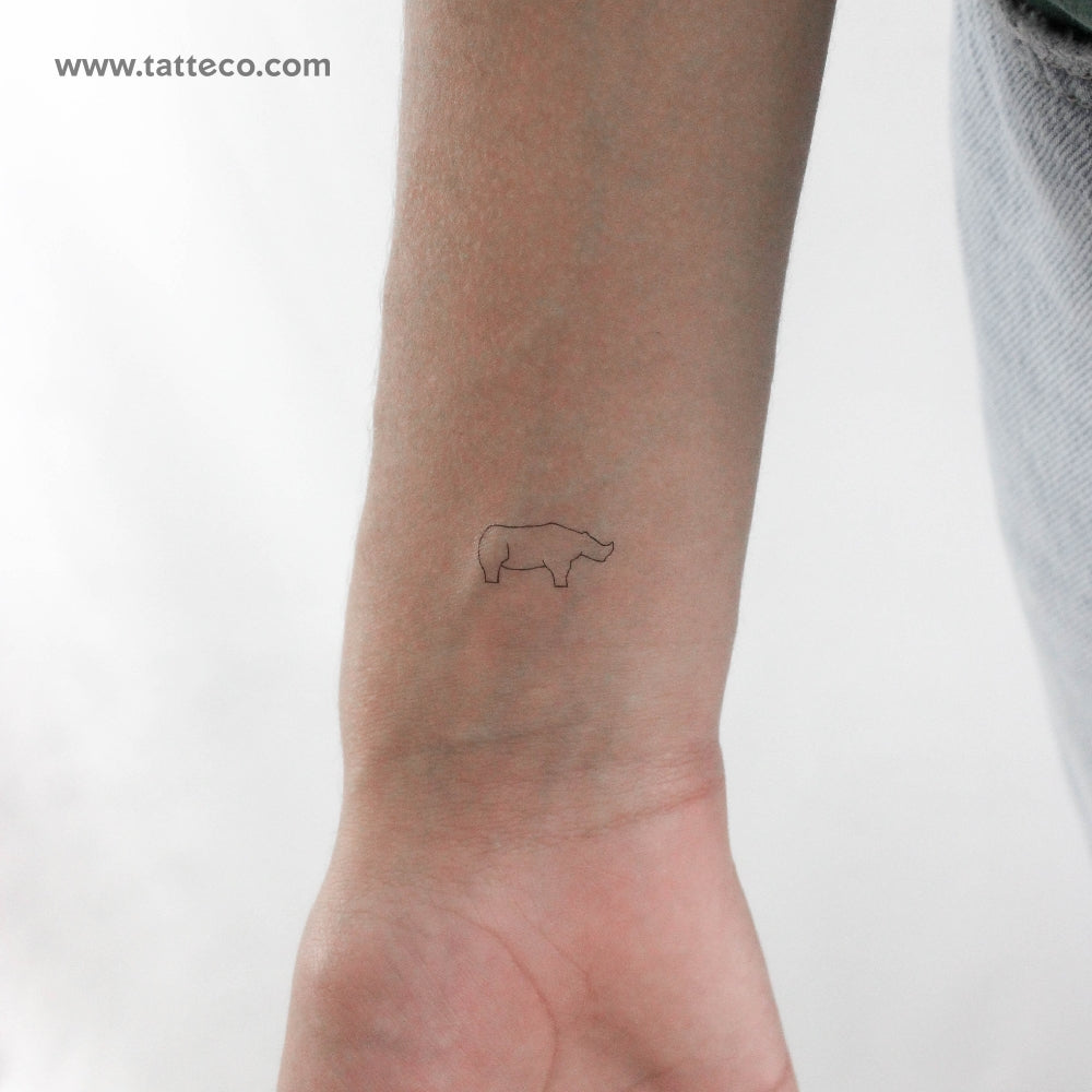 Rhino Temporary Tattoo - Set of 3