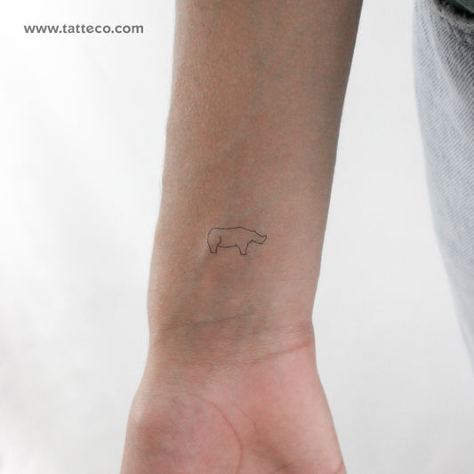 Tatuaje temporal de rinoceronte - Juego de 3