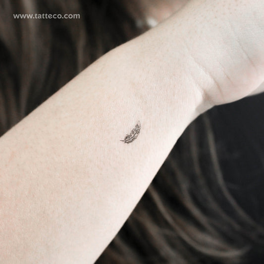Tatuaje temporal de pluma pequeña - Juego de 3